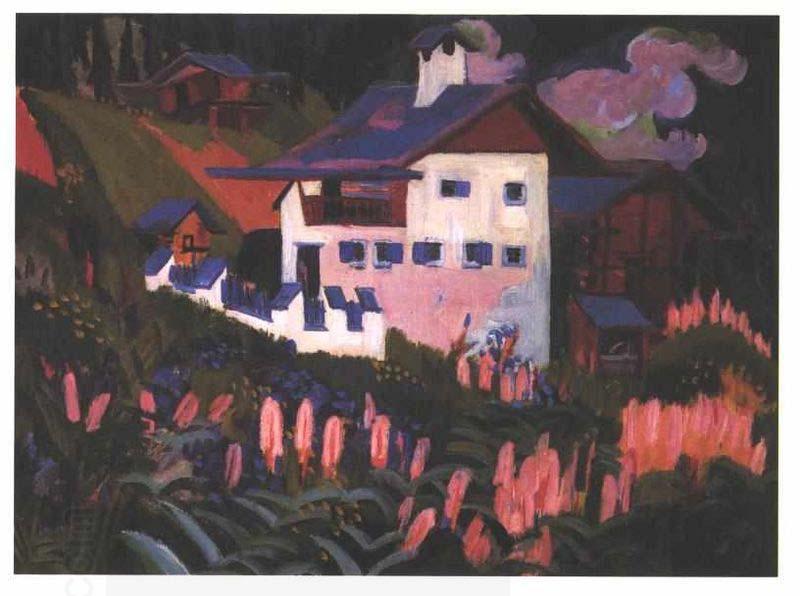 Ernst Ludwig Kirchner House in the meadows oil painting picture